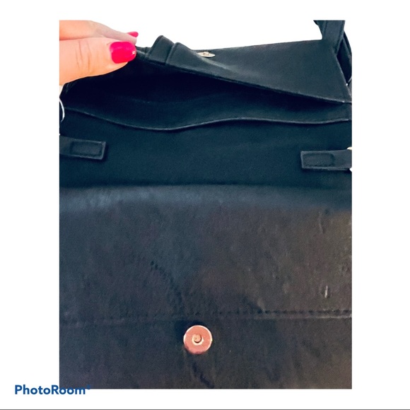 NWT NEIMAN MARCUS Black and Gold Crossbody w/ Bow - Picture 9 of 13